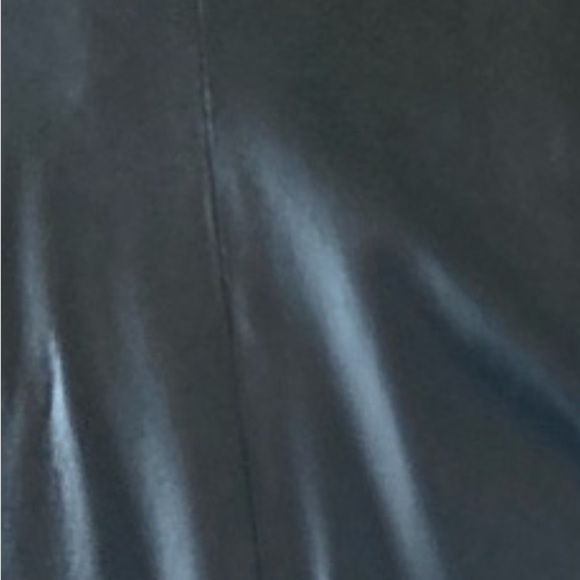 Men’s Black Leather trench coat double breasted with belt - Picture 3 of 6